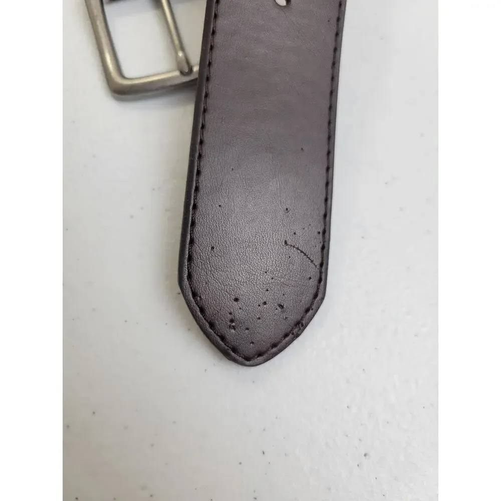 Belt Men's Brown Faux Leather Golf Western Career‎ Casual Dress Size 38/40